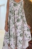 Made in Italy Tiki Pure Cotton Midi Dress Rosewater /37 =